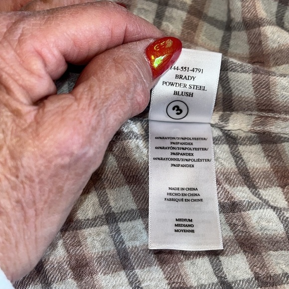 Rails Brady Seersucker Button Up Shirt Powder Steel Brush - Picture 8 of 11